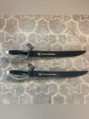 Pirates of the Caribbean Sword Pair - Black & Silver